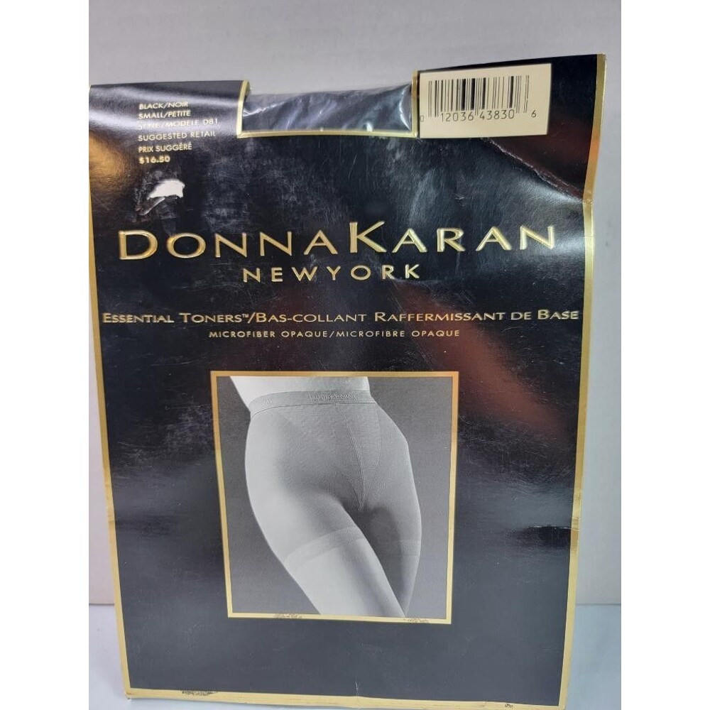 Donna Karan New York Essential Toners Microfiber Opaque Tights Black Small D81